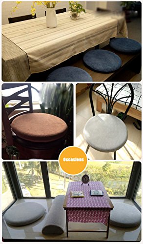 Sigmat Memory Foam Seat Cushion Anti-Slip Soft Round Stool Cushion Chair Pad 20 Inch Coffee - color: Coffee, size: 20 Inch