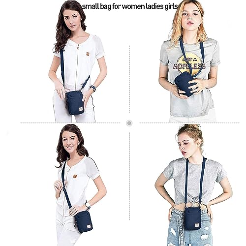 SEAFEW Mini Crossbody Bag Shoulder Bag for Men, Small Messenger Satchel Bag for Women - color: Dark Blue - Standard