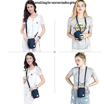 SEAFEW Mini Crossbody Bag Shoulder Bag for Men, Small Messenger Satchel Bag for Women - color: Dark Blue - Standard