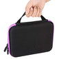 OUKENS Essential Oil Carrying Case, 1-3ml 63 Slots Hard EVA Shell Essential Oils Storage Organizer Bag with Foam Insert and Carrying Handle (Purple) - color: Purple