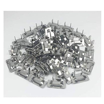 Manual Spin Steel Packaging Strapping Tensioner Banding Tool, 100 Feet 3/4" Width 304 Stainless Steel Band Coil, 100pcs 3/4" Width Ear-Lokt Buckles, Complete Strapping Set - style: Manual Spin Tensioner Strapping Set