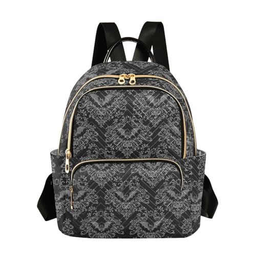 Women Fashion Backpack Purse Casual Lightweight Travel Shoulder Bag Goth Bats Black Rucksack Ladies Bag, Small - color: Color 02, size: Small