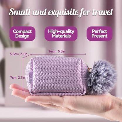 Kitgo Mini First Aid Emergency Clutch Kit -Mother Day Gift Compact Safety Pouch Party Bag with 27 Essential Items for Girl Lady Mother Wife Nurse for Girl Lady Mother Wife Nurse - color: Taro Purple