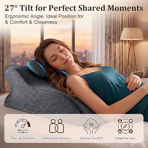 Ergonomic Contoured Support Pillow, Memory Foam Pillow, Multi-Functional Neck Back Waist Pillow for Bed Sleeping & Reading, with Removable Pillowcase Dark Gray - color: Dark Grey