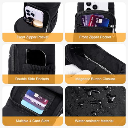 Water Bottle Bag 40 oz Crossbody Bag Insulated Carrier Purse Holder for Walking Hiking with Adjustable Strap - color: Black-2