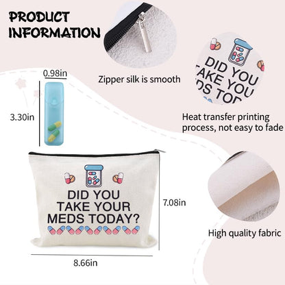 Small Travel Medicine Bag Carrier Cancer Patient Gifts for Women Hospital Gifts for Patients Medication Supplies Bag Pharmacy Technician Gift Bags Medical Doctor Nurse Pharmacist Birthday Present Idea - color: Small Travel Medicine Bag