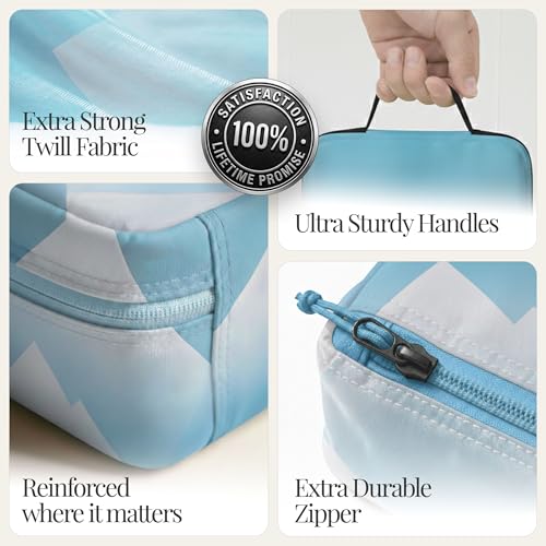 Well Traveled 8 pcs Compression Packing Bags Cubes Set with HybridMax Double-Capacity Design - Packing Cubes for Travel Compression to Maximize Limited Luggage Space, Vista - color: Vistas, size: 8-piece