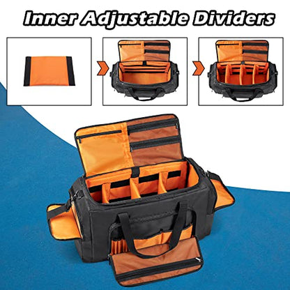 DSLEAF Sneaker Bag for 4 Pairs of US Size 14 Men's Shoes, Shoe Duffle Bag with 3 Adjustable Dividers, Sneak Travel Bag with Shoulder Straps for Comfort Carrying…