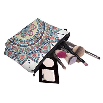 Deanfun Cosmetic Bag for Women, Mandala Flowers Waterproof Makeup Bags Roomy Toiletry Pouch Travel Accessories Gifts (50965) - color: 50965