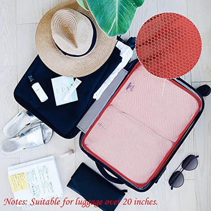 Packing Cubes Set, 2 Pcs Packing Organizers Set for Suitcases (Watermelon red) - color: Watermelon red