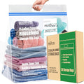 BEIDOU-PAC 25 Gallon Jumbo Storage Bags with Handle, 30 Counts | Double Zipper Seal | Expandable Bottom, Resealable Clear zip Bags for Home Travel, Moving, Commercial and Outdoor - style: Zip-25 gallon-30 count