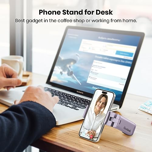 Airplane Travel Essentials Phone Holder, Klearlook Christmas Stocking Stuffers Phone Mount with Multi-Directional 360° Rotation, Travel Must Haves Handsfree Gadgets for Flying, Table or Outdoor-Lilac - color: Lavender