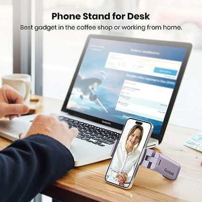 Airplane Travel Essentials Phone Holder, Klearlook Christmas Stocking Stuffers Phone Mount with Multi-Directional 360° Rotation, Travel Must Haves Handsfree Gadgets for Flying, Table or Outdoor-Lilac - color: Lavender