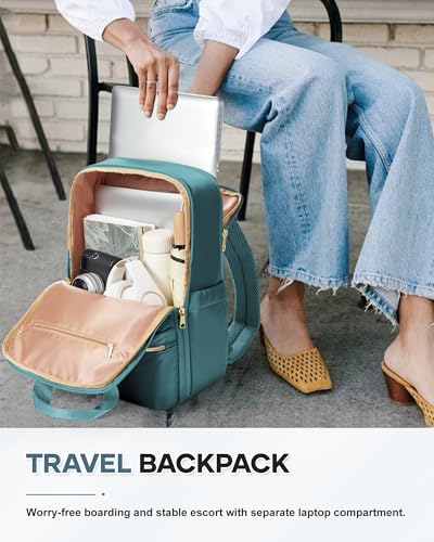 wepadre Small Travel Backpack Carry on Flight Approved Personal Item Travel Bag Carry on Backpack for Women Work Laptop Backpack for Traveling Carry on Luggage Mochila De Viaje - color: Peacock Blue