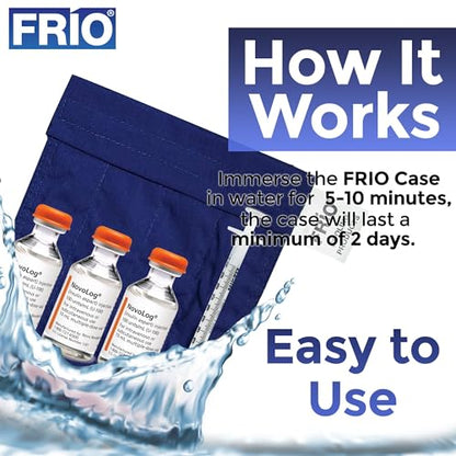 FRIO Cooling Wallet - Insulin Cooler for 45+ Hours of Stress Free On The Go - Blue - Small - color: Blue, size: Small