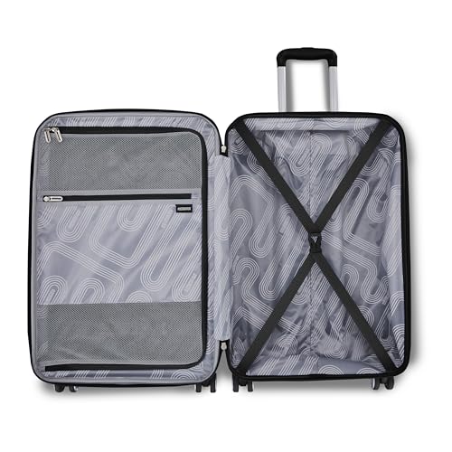 American Tourister Stratum 3.0 Large 28-Inch Spinner, Airline Approved, Durable Hardside Luggage, Expands 1.5", RightHeight™ Adjustable Handle, Black - color: Black, size: Large - Checked