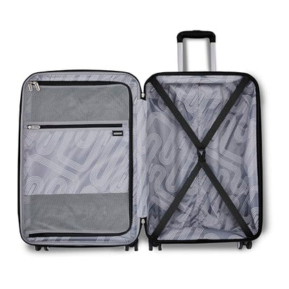 American Tourister Stratum 3.0 Large 28-Inch Spinner, Airline Approved, Durable Hardside Luggage, Expands 1.5", RightHeight™ Adjustable Handle, Black - color: Black, size: Large - Checked