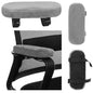 Threlaco 2 Pcs Office Chair Armrest Pads Soft Foam Office Chair Arm Covers Fluffy Flannel Gaming Armchair Armrest Cushion for Elbows and Forearms Support Pressure Relief(Gray) - color: Grey