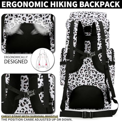 Hiking Backpack for Men 70L/100L Camping Backpack Military Rucksack Molle 3 Days Assault Pack for Climbing | Camping Backpack - color: 70l-leopard