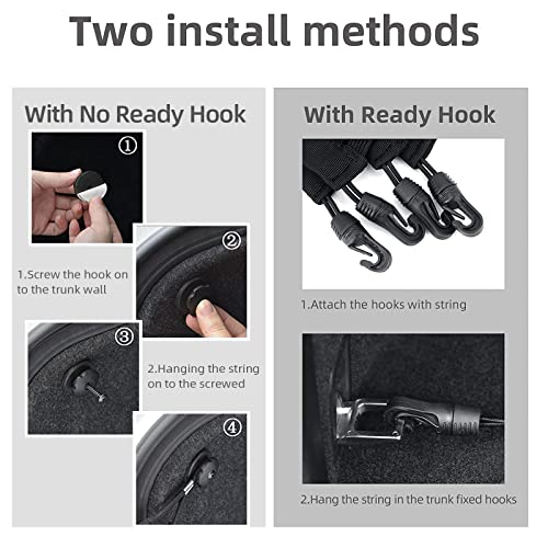 Double-Layer Trunk Cargo Elastic Net for SUV, 35"x11" Stretch to 65"x25" for Car Organizer Heavy Duty with Hooks - size: 35X11 inch