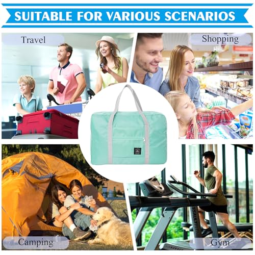 Travel Bag 36 Packes Carry on Luggage Foldable Duffel Bag Sports Gym Bag Weekender Overnight Bag Water Resistant Nylon Travel Duffel for Men Women - color: Green 36