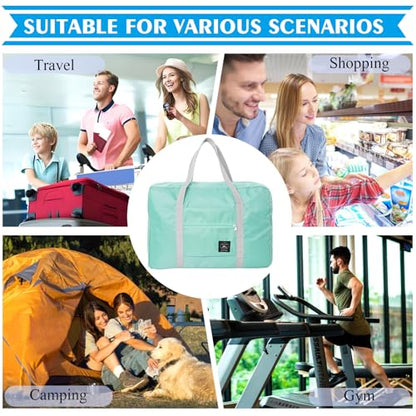 Travel Bag 36 Packes Carry on Luggage Foldable Duffel Bag Sports Gym Bag Weekender Overnight Bag Water Resistant Nylon Travel Duffel for Men Women - color: Green 36