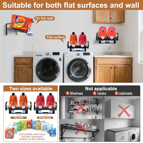 Liquid Laundry Detergent Holder,Laundry Room Hacks,Laundry Detergent Dispenser,Hanging Laundry Station Storage Detergent Stand-Laundry Room Wall (Small-Retro Brown) - size: Small-Retro Brown