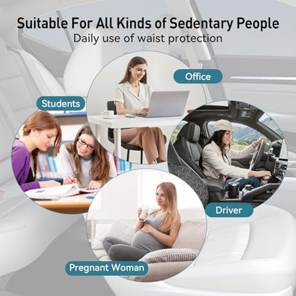 SPRFUFLY Really Amazing Lumbar Support Pillow for Car Seat - Pure Memory Foam with Breathable Removable Cover - Relieves Back Pain Lumbar Pillow(Black, 1PC) - color: Backsaver-eight