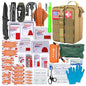 [Upgrade] Survival First Aid Kit Outdoor Molle System with Tactical Gear Set Trauma Kit for Camper Travel Hunting Hiking and Adventures - color: Tan