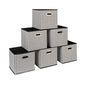 Household Essentials Fabric Storage Bins 6 Piece Set, Houndstooth White and Black (Pack of 6) - color: White and Black, size: 11” L x 11” W x 11” H (Pack of 6)