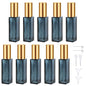 Segbeauty 0.34oz Atomizer Sprayer for Perfume, 10pcs Glass Perfume Bottles Empty, 10ml Travel Refillable Cologne Bottle Portable Sprayer Atomizer Travel Accessory Toiletries Cosmetic Dispenser Bottle - color: Dark Blue-gold, style: Mini Bottle Set