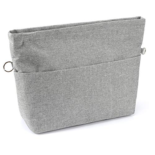 VANCORE Purse Organizer Insert for Handbags,Tote Bag Organizer Insert with Zipper Bag,Premium Handbag Organizer Inside Liner for Women - color: Grey, size: Small