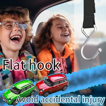 Purse Hook for Car, S-Shape Headrest Hooks, 2 Pack | 100 LBS Heavy Duty, Safe Flat Design, Multi-Use for Bags & Sports Fence - style: DS1