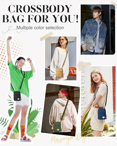 SEAFEW Mini Crossbody Bag Shoulder Bag for Men, Small Messenger Satchel Bag for Women - color: Black - Standard