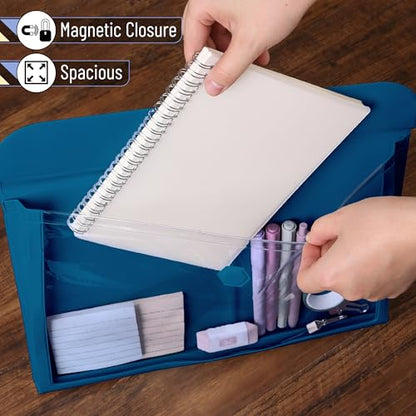 Mr. Pen- File Folder, Blue Plastic File Folders Letter Size, Document Folder - color: Blue