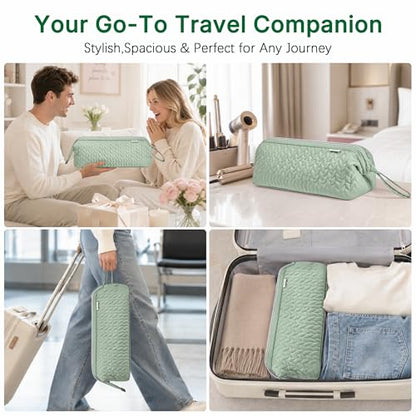 KarSyon Shark Flex Style Case for Airwrap Hair Dryer Brush Revlon Hair Tools Travel Bag Carrying Case Flat Curling Iron Organizer (Sage Green) - color: Sage Green