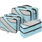 BAGAIL 6 Set Packing Cubes,Travel Luggage Packing Organizers - color: The Dusty Blue, style: 6 Set