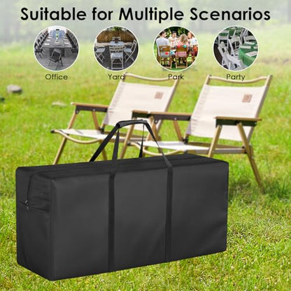 Folding Chair Storage Bag, Waterproof Large Carry Bag for 4 Packs Plastic, Resin, and Wood Folding Chairs - 39" L x 12" W x 20" H - size: 4PCS Folding Chair Bag