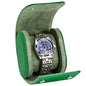 ROSELLE Watch Case for Men and Women with Suede Lining - Watch Roll Travel Case - Storage Organizer and Display (Green Cross-1 Slot) - color: Green-1