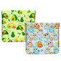 2Pcs PU Leather Small Squeeze Coin Purse Pouch Mini coin Bag Unique And Cute Wallet Cosmetic Bags Change Bag For Women Girls Men Owl and Avocado - color: Owl and Avocado
