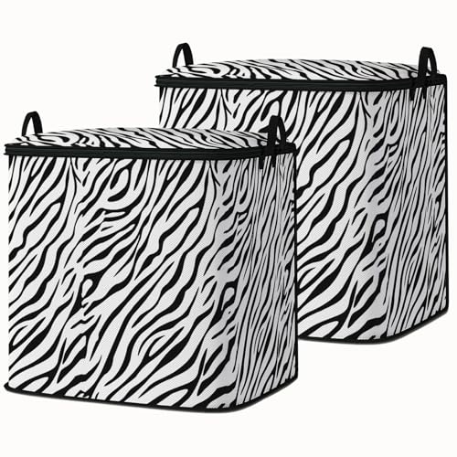 Large Comforter Storage Bag with Zipper,Closet Organizer for Clothes,Blankets,Quilts,Pillows,Fabric Storage Bags with Portable Handles 95L(2-Pack) - color: 16