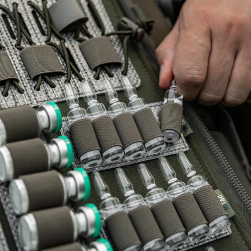 M-Tac Modular Ampoule Organizer Insert | Tactical Insert with Elastic Loops & Loop Velcro Backing | Fits Medical Kits & Backpacks, 5 Slot - color: Ranger Green, size: 5 ml