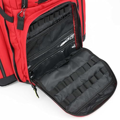 Lightning X TacMed ALS Oxygen Trauma Backpack w/Modular Pouch System - RED