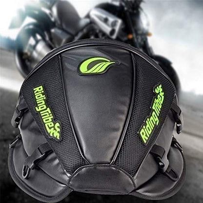 KATUR Motorcycle Backseat Tank Bag Multifunctional Waterproof PU Leather Storage Saddle Bag Motorbike Rear Seat Super Light Tail Accessories Bags -Black