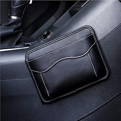 Car Side Pocket Organizer, Auto Seat Pockets PU Leather Pen Phone Holder Tray Pouch Used for Car Door, Window, Console, Seat -Fits to Organize Document, Registration, Notepad, Gadgets, Pen