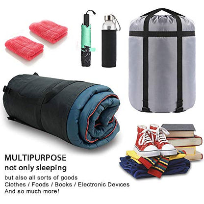 Compression Stuff Sack, 24L/36L/46L Sleeping Bags Storage Stuff Sack Organizer Waterproof Camping Hiking Backpacking Bag for Travel - Great Sleeping Bags Clothes Camping - color: Grey 36L 2-PACK