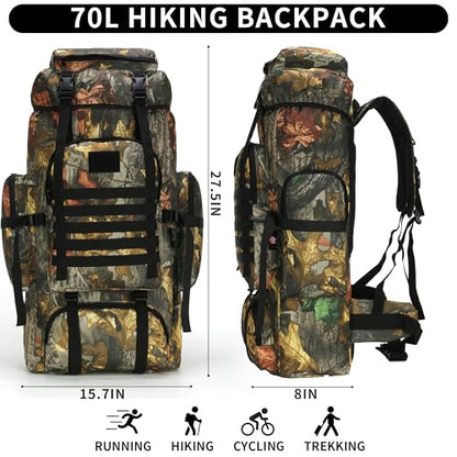 Hiking Backpack for Men 70L/100L Camping Backpack Military Rucksack Molle 3 Days Assault Pack for Climbing | Camping Backpack - color: 70l-huban