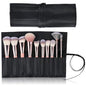 Makeup Brush Organizer PU Leather Makeup Brush Holder Travel 10 Slot Make up Brushes Roll Cosmetic Bag for Women