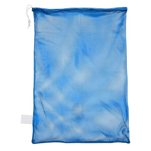 Champion Sports Mesh Equipment Bag – Heavy-Duty Nylon Drawstring Bag with Lock & ID Tag, Breathable Storage Sack for Balls, Swim Gear, Laundry & Toys, Multiple Sizes & Colors - color: Columbia Blue, size: 24" x 36"