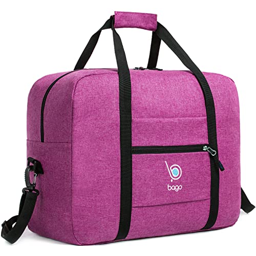 Bago Foldable Duffle Bag - Personal Item & Small Carry On for Air Travel - Fits 18x14x8 inches, Ideal for Spirit & Frontier Airlines - color: SnowPink